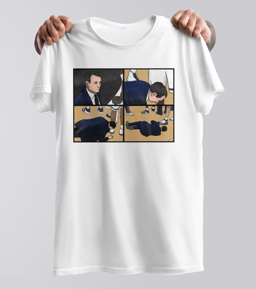 Big Cat Collapse Basketball Comic Panel T-Shirt