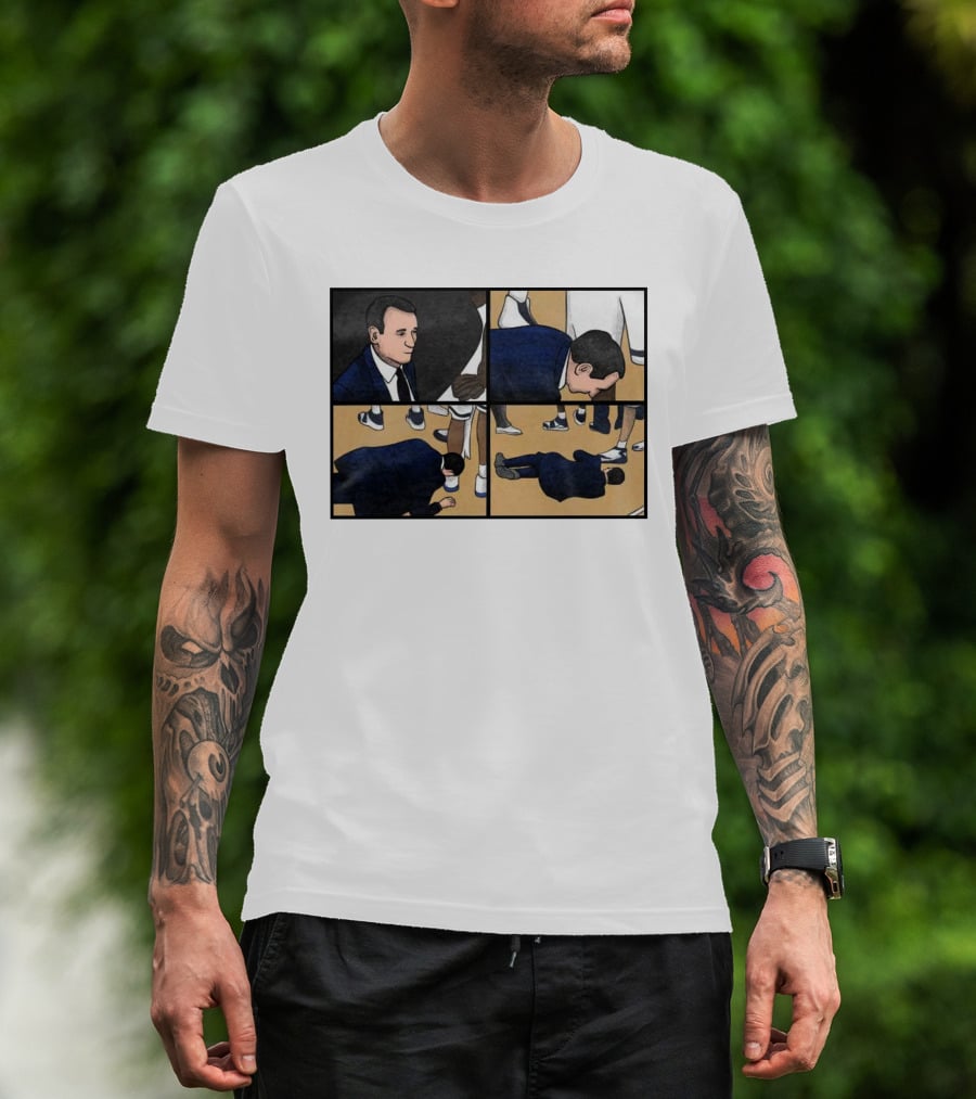 Dave Portnoy On-Court Collapse Comic Panel T-Shirt