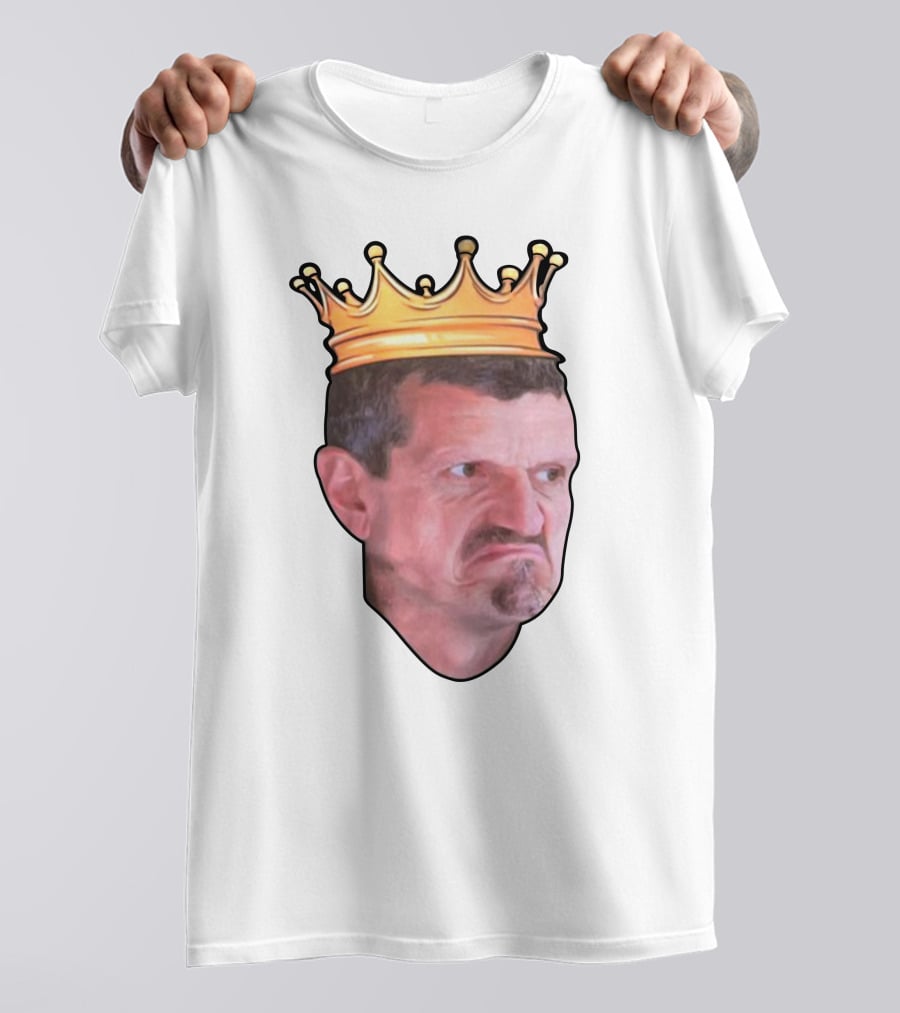 Haas F1 Team Bahrain GP Guenther Steiner King Crown T-Shirt