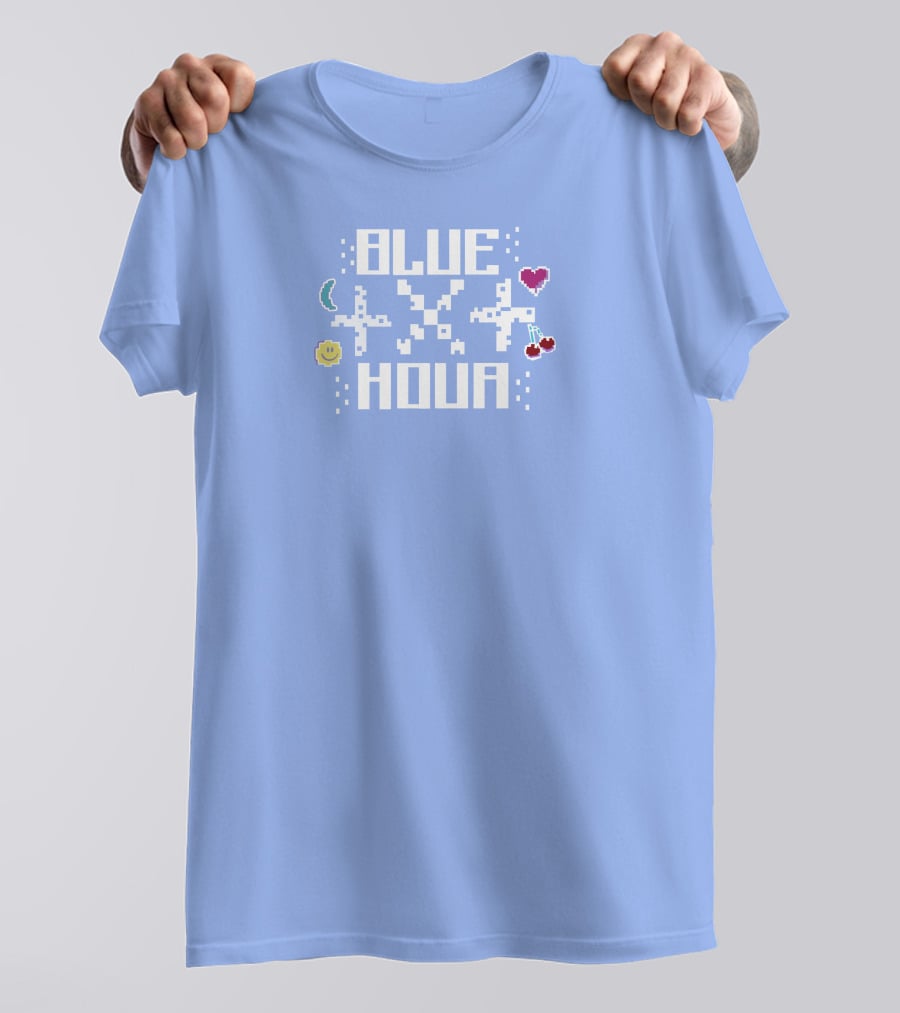 Liam Mcewan Blue Hour Pixel Art Design With Heart Moon Sun And Cherries T-Shirt