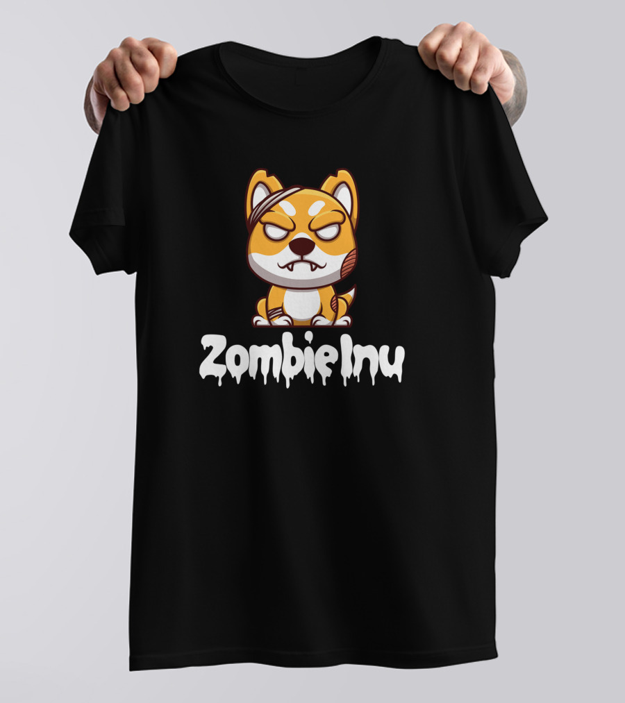 Zombie Inu Zinutoken Halloween Dog Character T-Shirt