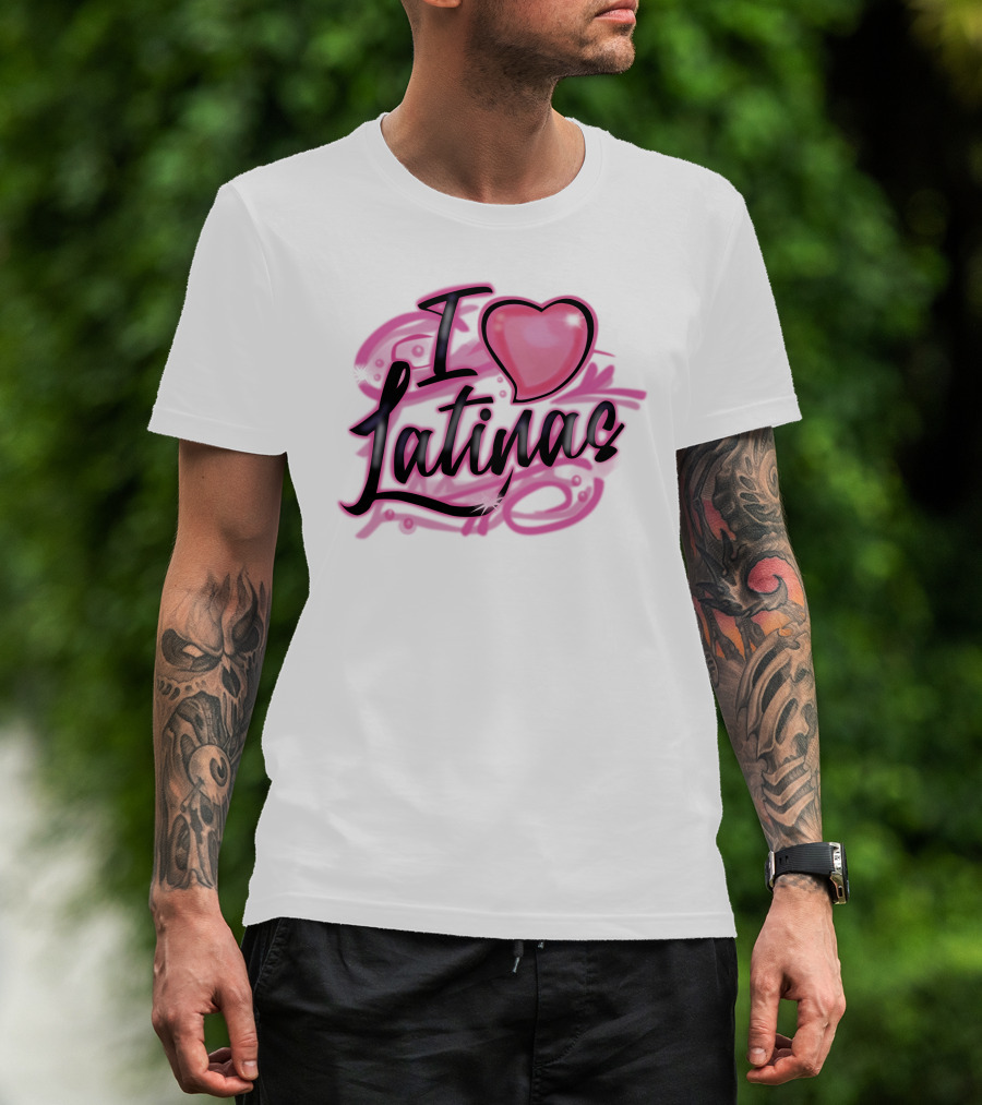 Imdope Shop I Love Latinas Glaive Heart T-Shirt