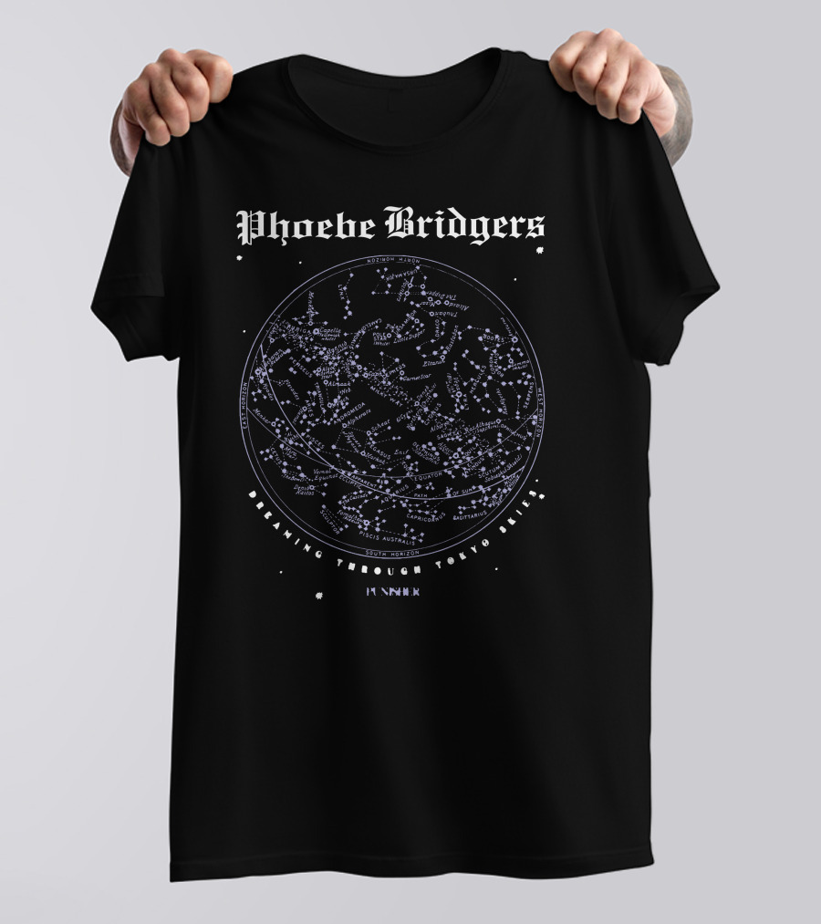 Phoebe Bridgers Cosmic Constellations Dreaming Through Tokyo Skies Fennec T-Shirt