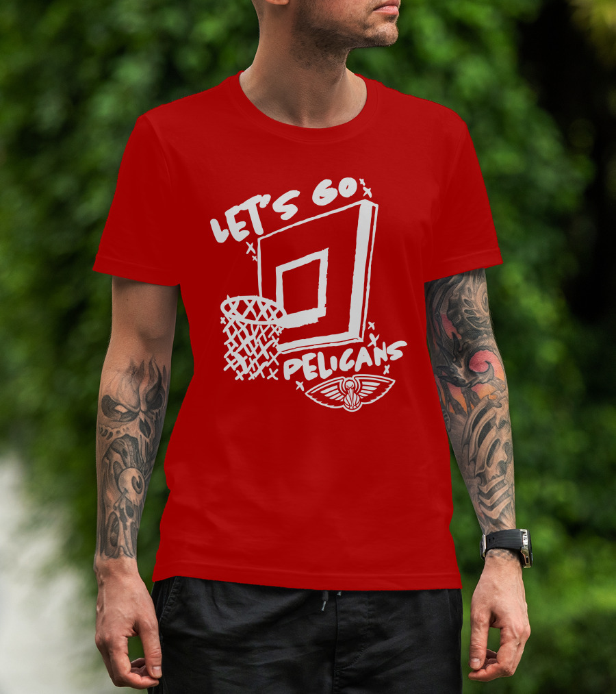 Let's Go Pelicans Basketball Hoop T-Shirt