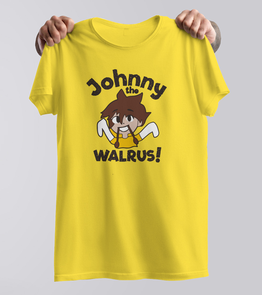 Johnny The Walrus Daily Wire Cartoon Character Yellow Background T-Shirt