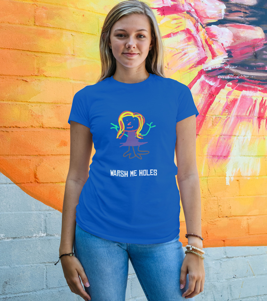 Deirdre Warsh Me Holes Colorful Stick Figure T-Shirt