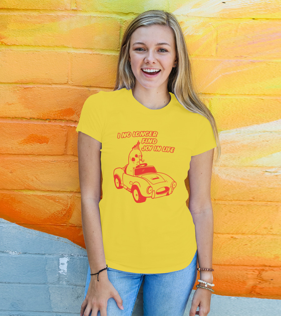 I No Longer Find Joy In Life With Driving Bird In Car T-Shirt