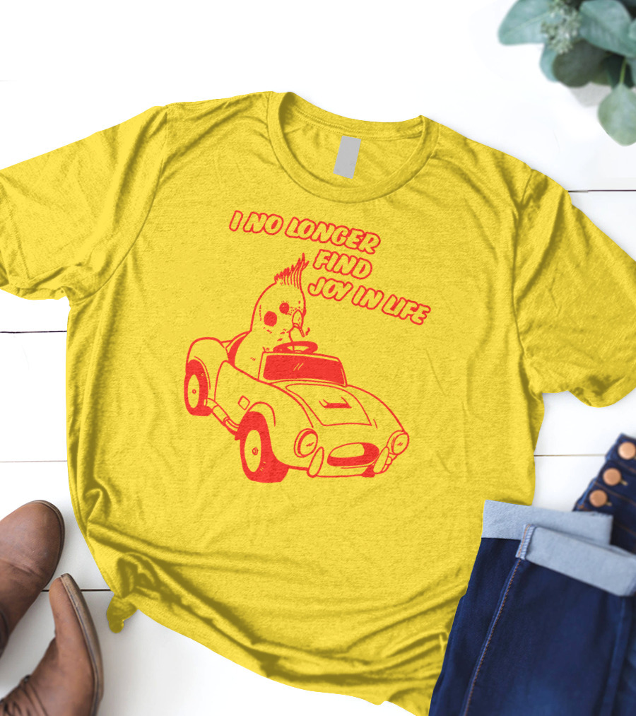 I No Longer Find Joy In Life With Driving Bird In Car T-Shirt