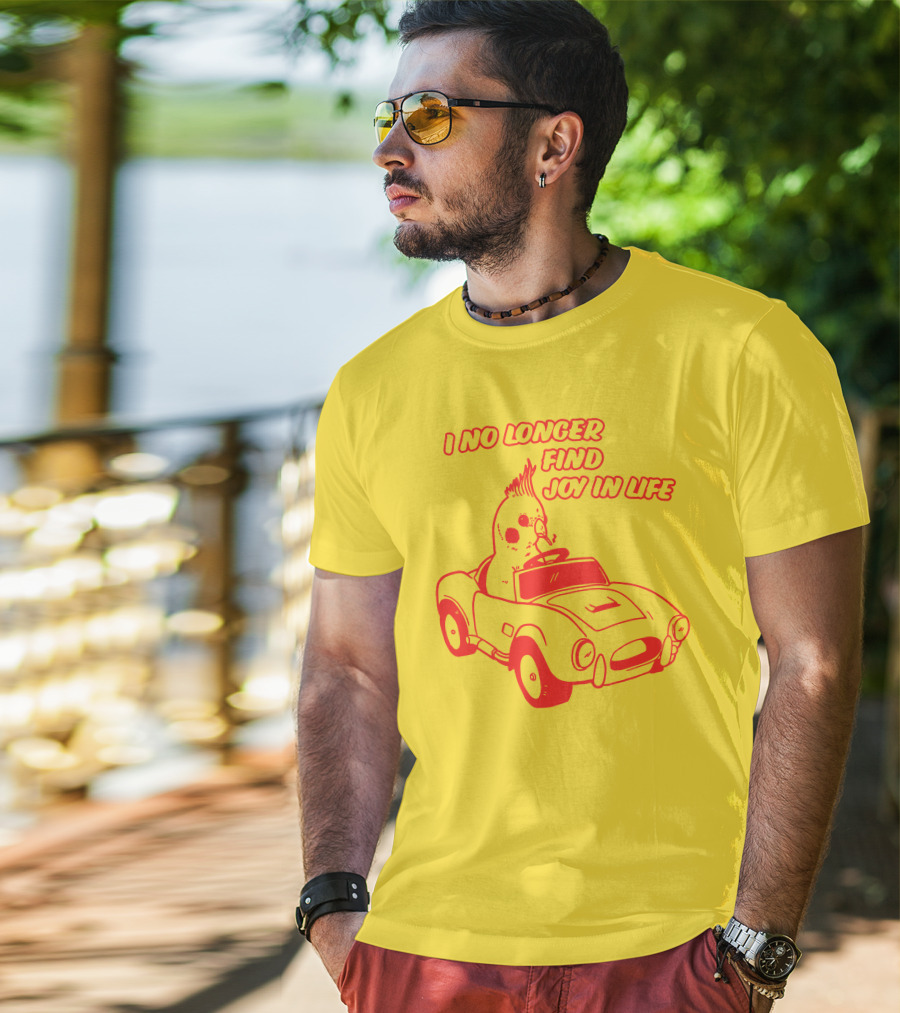 I No Longer Find Joy In Life With Driving Bird In Car T-Shirt