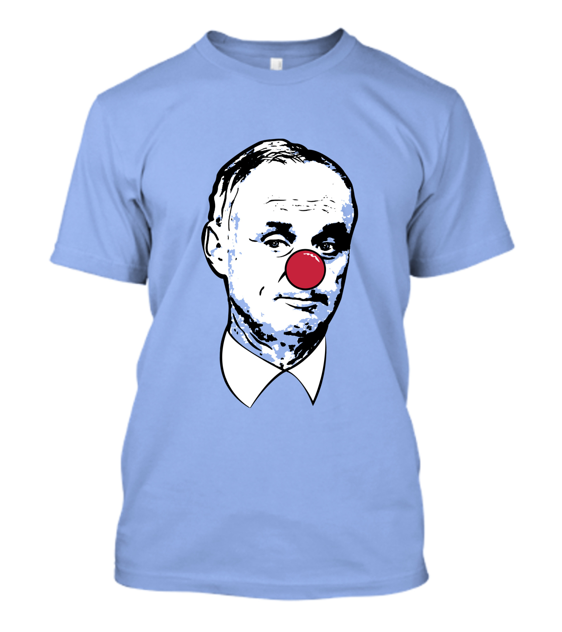 Clown Rob Manfred Blue Background Red Nose T-Shirt