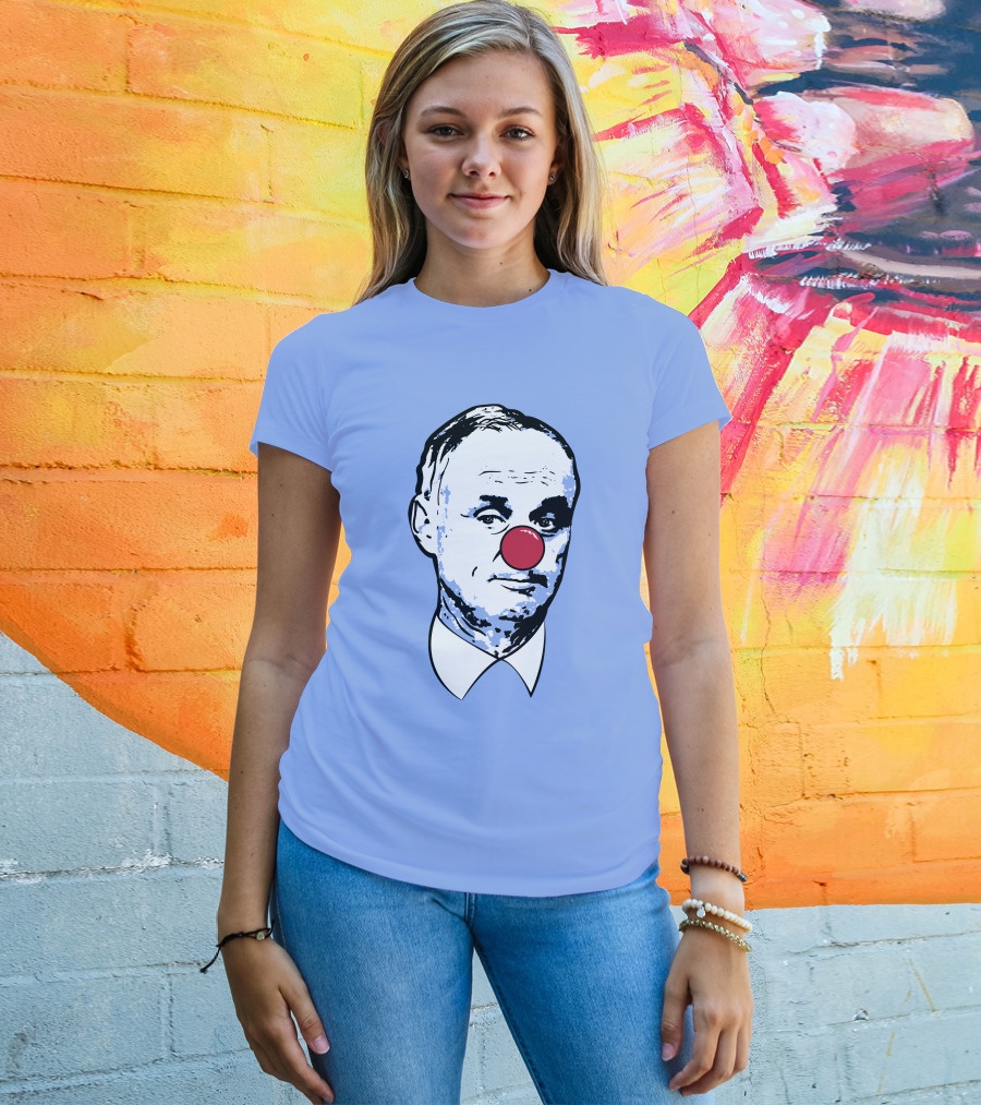Clown Rob Manfred Blue Background Red Nose T-Shirt