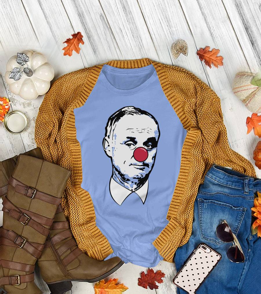 Clown Rob Manfred Blue Background Red Nose T-Shirt