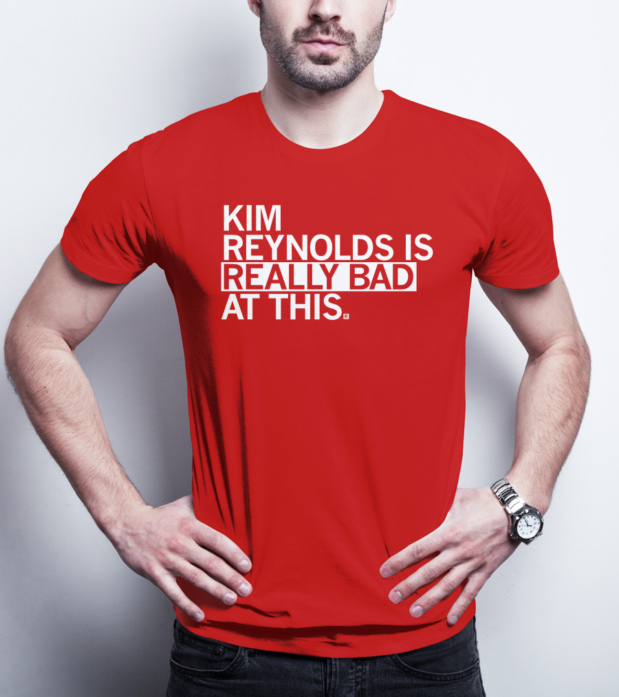 Kim Reynolds Is Really Bad At This T-Shirt