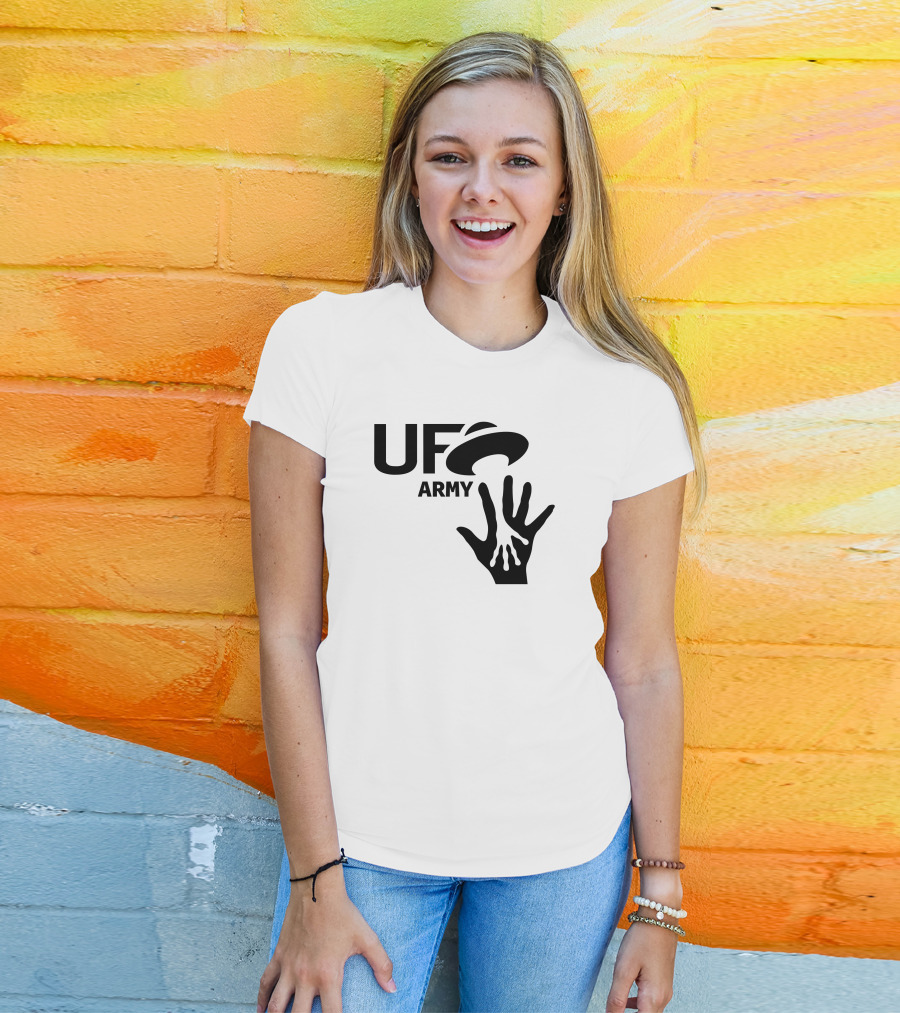 Ufo Army We Honking We Bonking Alien Hands T-Shirt