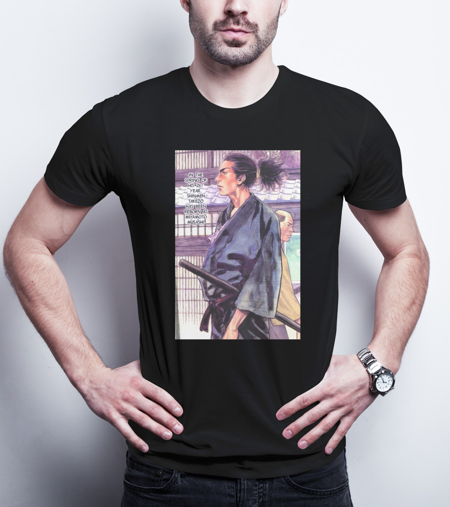 Miyamoto Musashi Rebirth Shimmen Takezo Manga Scene T-Shirt