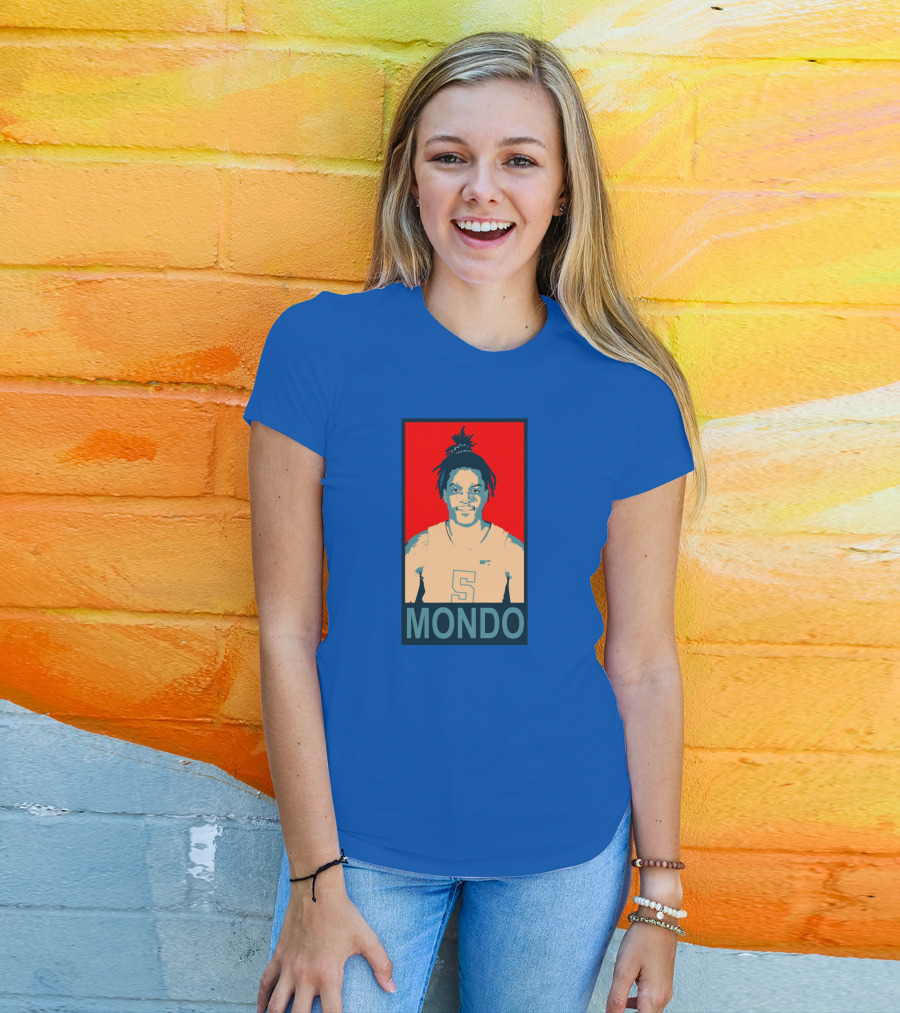 Armando Bacot Mondo Number 5 Red And Blue T-Shirt