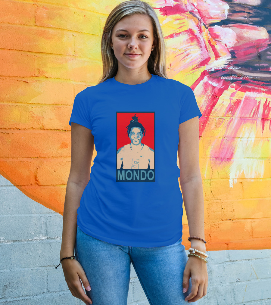 Armando Bacot Mondo Number 5 Red And Blue T-Shirt