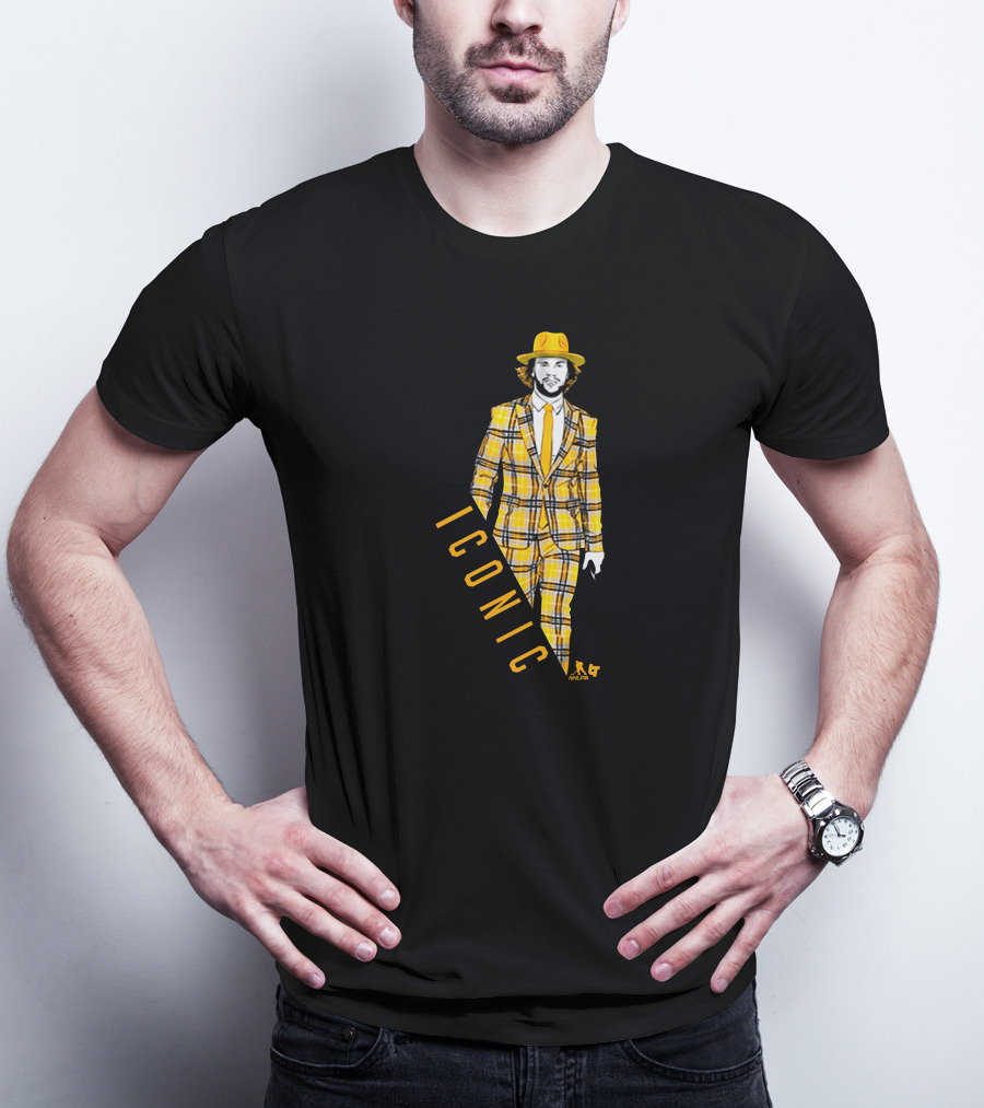 Proshop Store David Pastrnak Iconic Plaid Suit T-Shirt