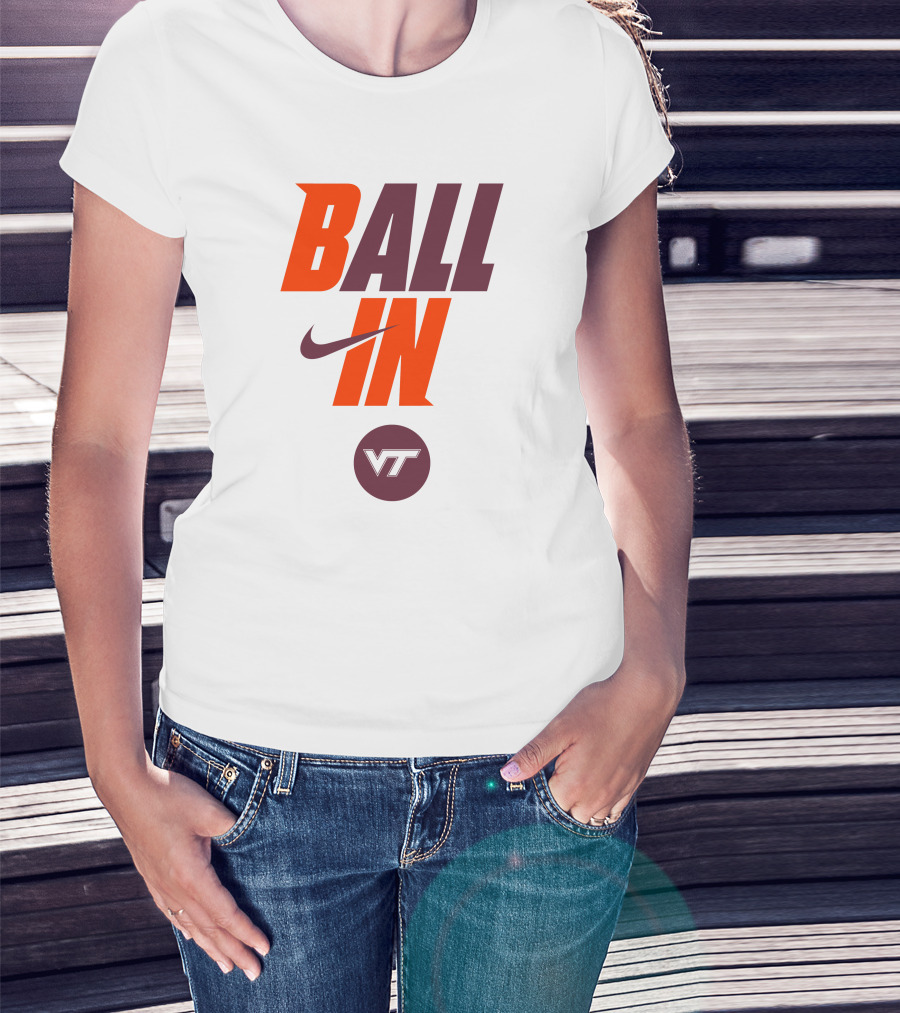 Ball In VT Virginia Tech Football T-Shirt