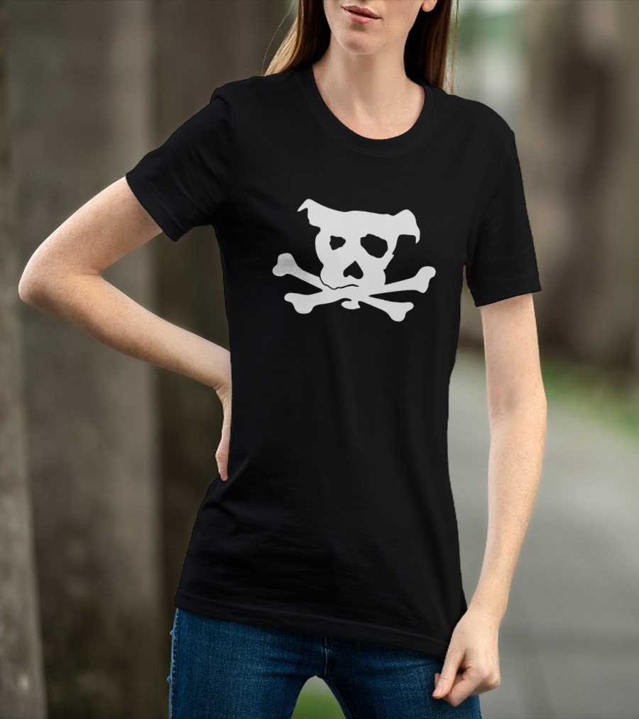 Pirate Dog Skull And Crossbones T-Shirt