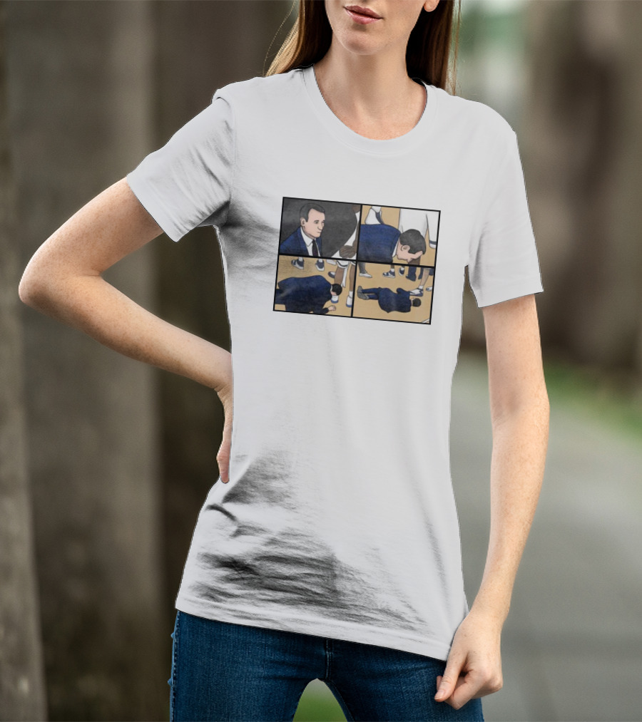 Coach Collapse Comic Panel Humor Scene T-Shirt