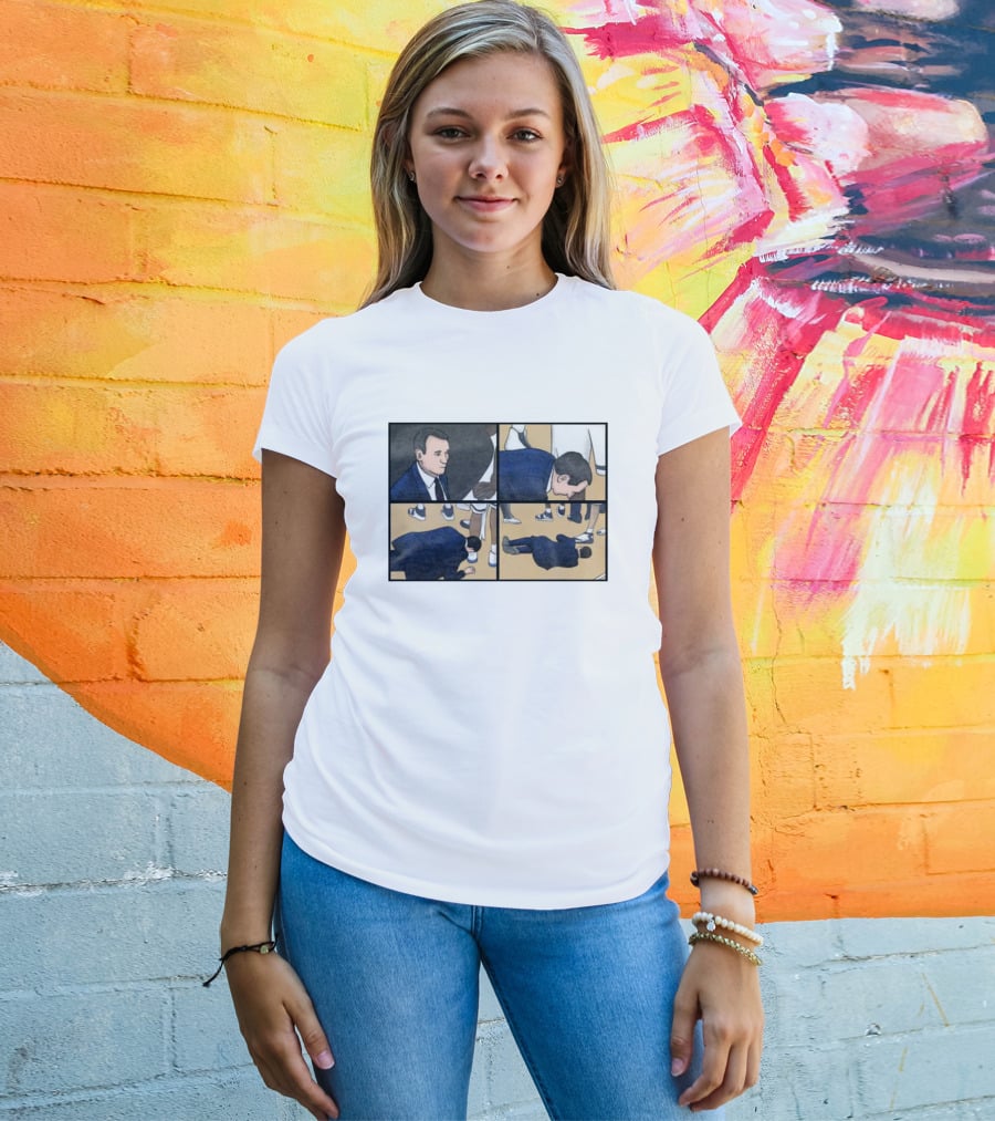 Coach Collapse Meme Comic Panel Sneaker Scene T-Shirt