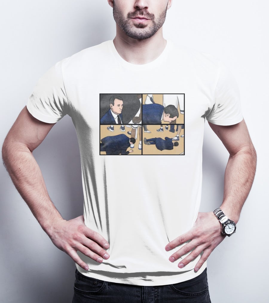 Coach Collapse Meme Comic Panel Sneaker Scene T-Shirt