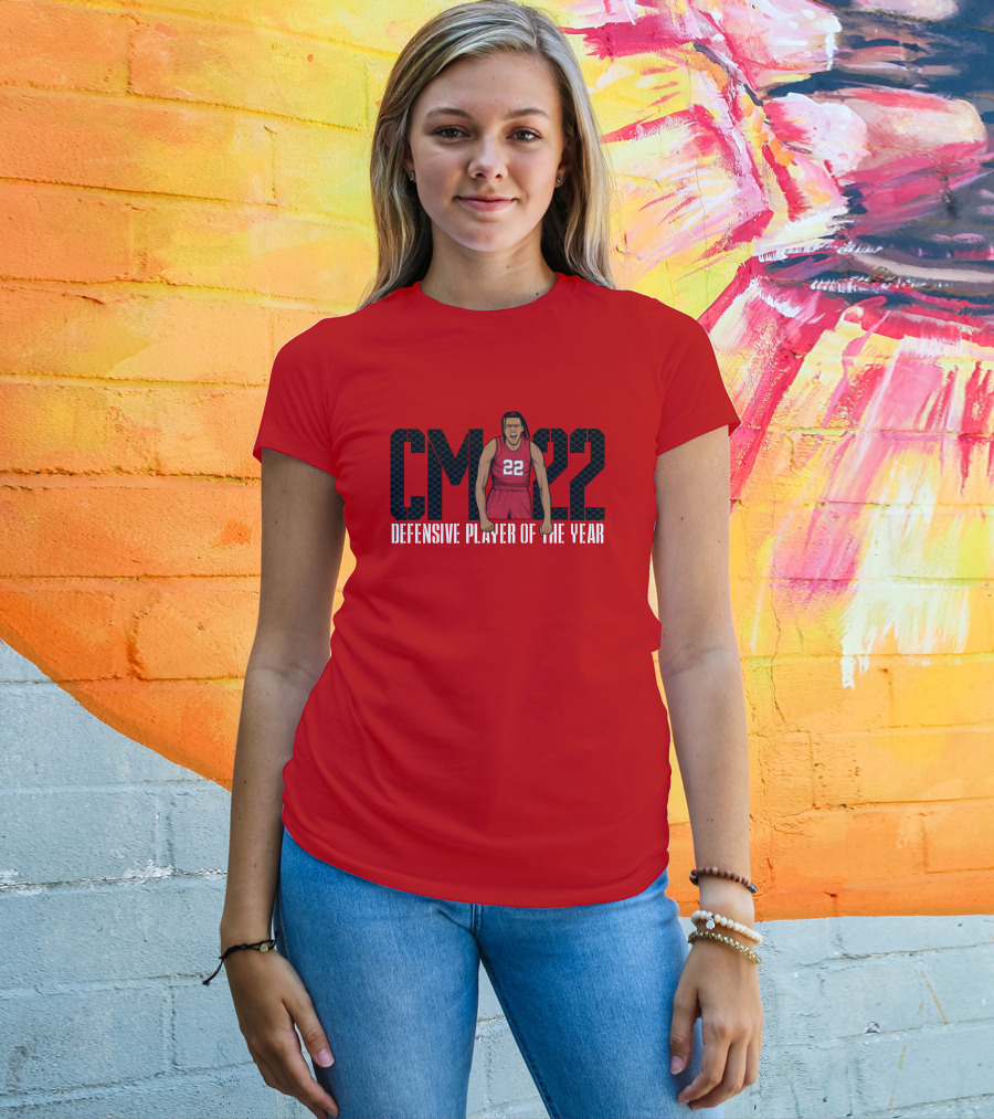 Caleb McConnell X The Players Trunk CM 22 Defensive Player Of The Year Red Basketball T-Shirt