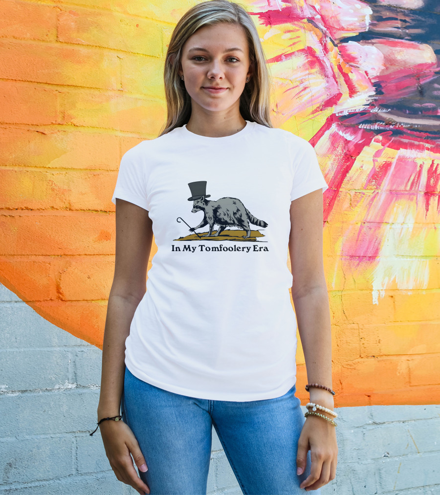 Shithead Steve Store Raccoon Top Hat Cane In My Tomfoolery Era T-Shirt