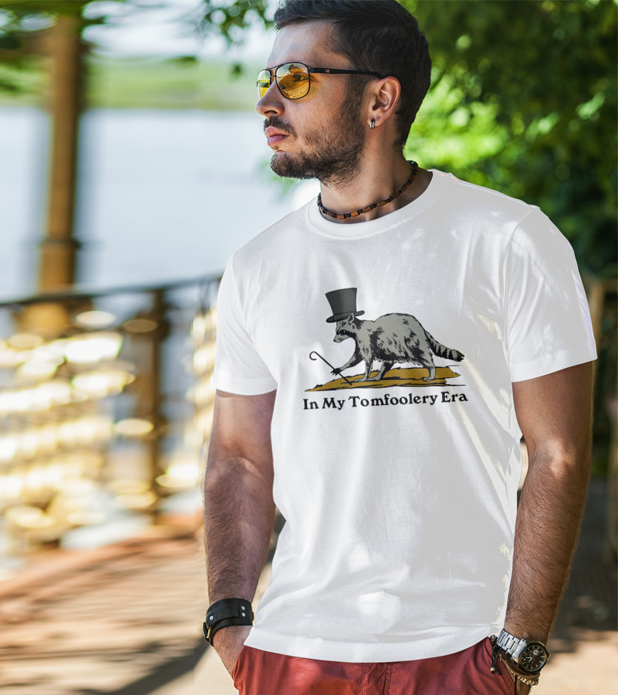 Shithead Steve Store Raccoon Top Hat Cane In My Tomfoolery Era T-Shirt