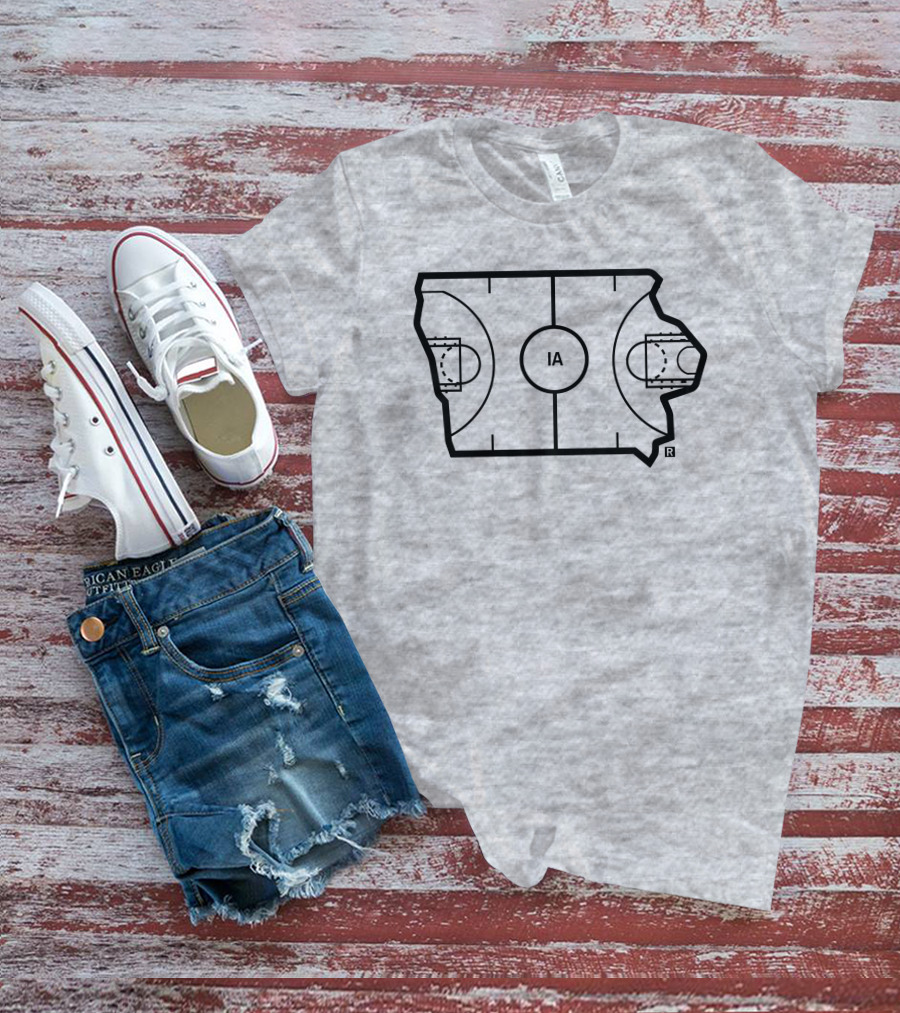 IA Basketball Court Map T-Shirt