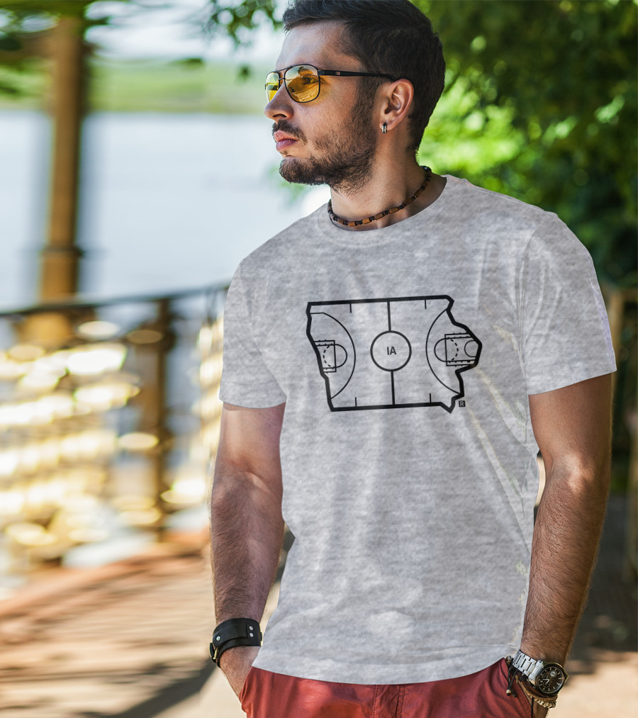 IA Basketball Court Map T-Shirt