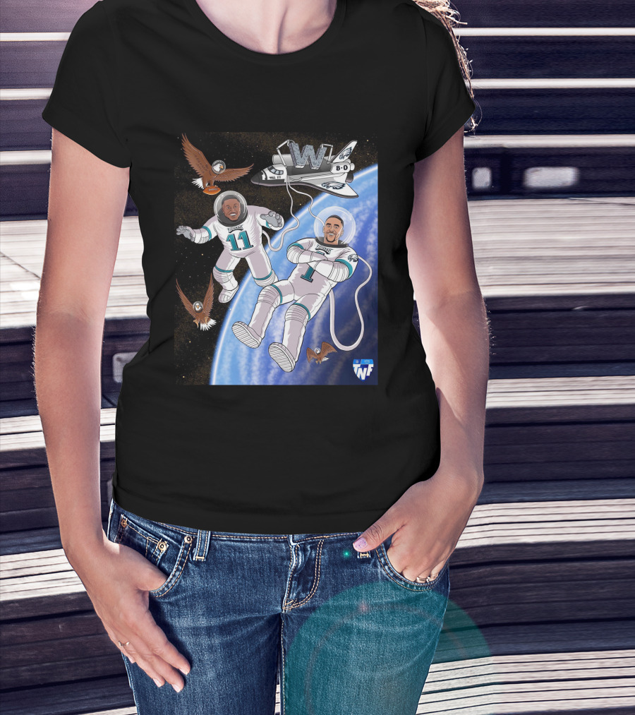 Aj Brown Flying High Baby Eagles TNF 8-0 Space Victory T-Shirt