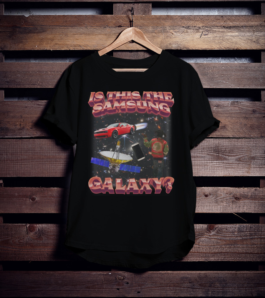 Is This The Samsung Galaxy Red Car Space Satellite Phone T-Shirt