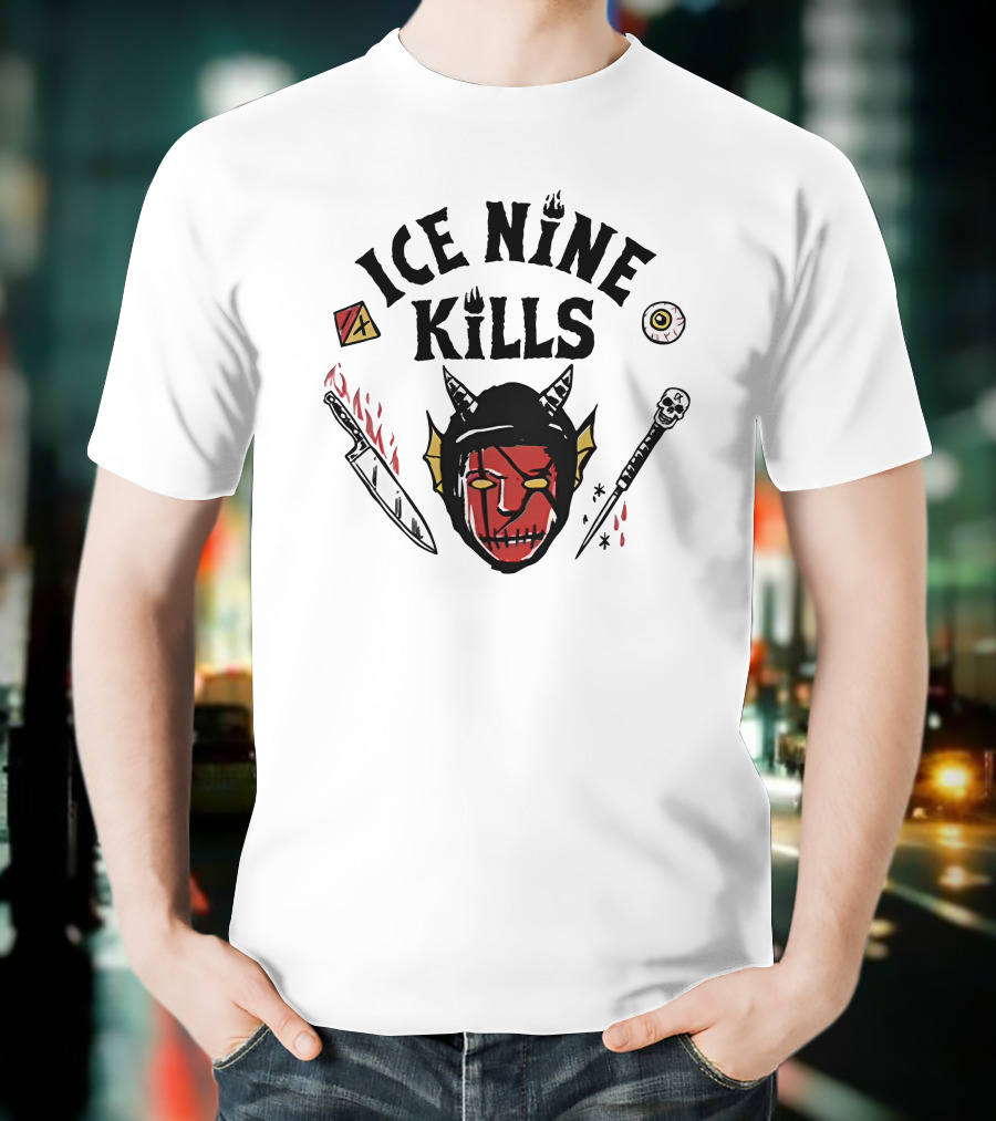 Ice Nine Kills Horror Mask Knife Skull Blood Demon T-Shirt
