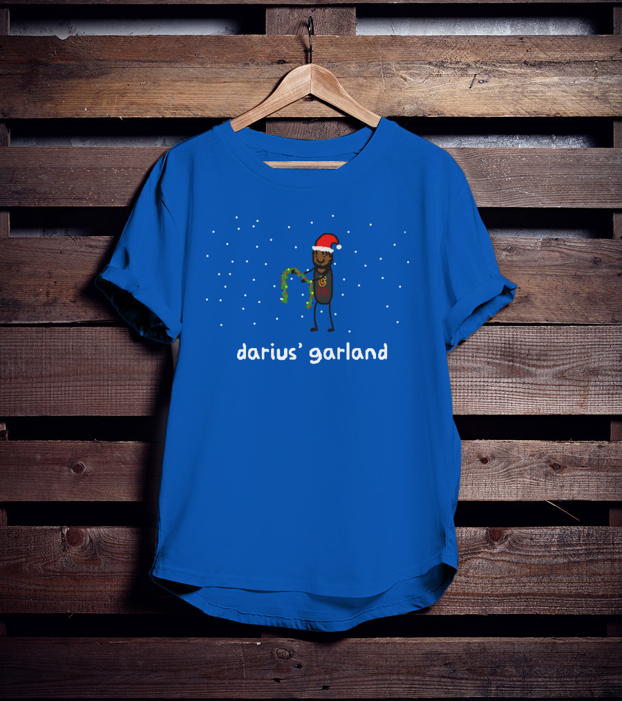 Darius' Garland Santa Hat Christmas Wreath Snowflakes T-Shirt