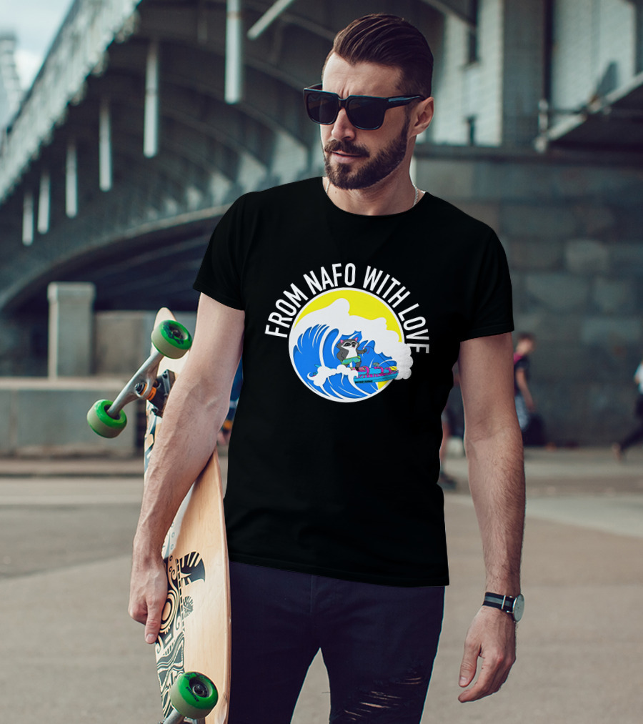 From Nafo With Love Surfing Wave T-Shirt