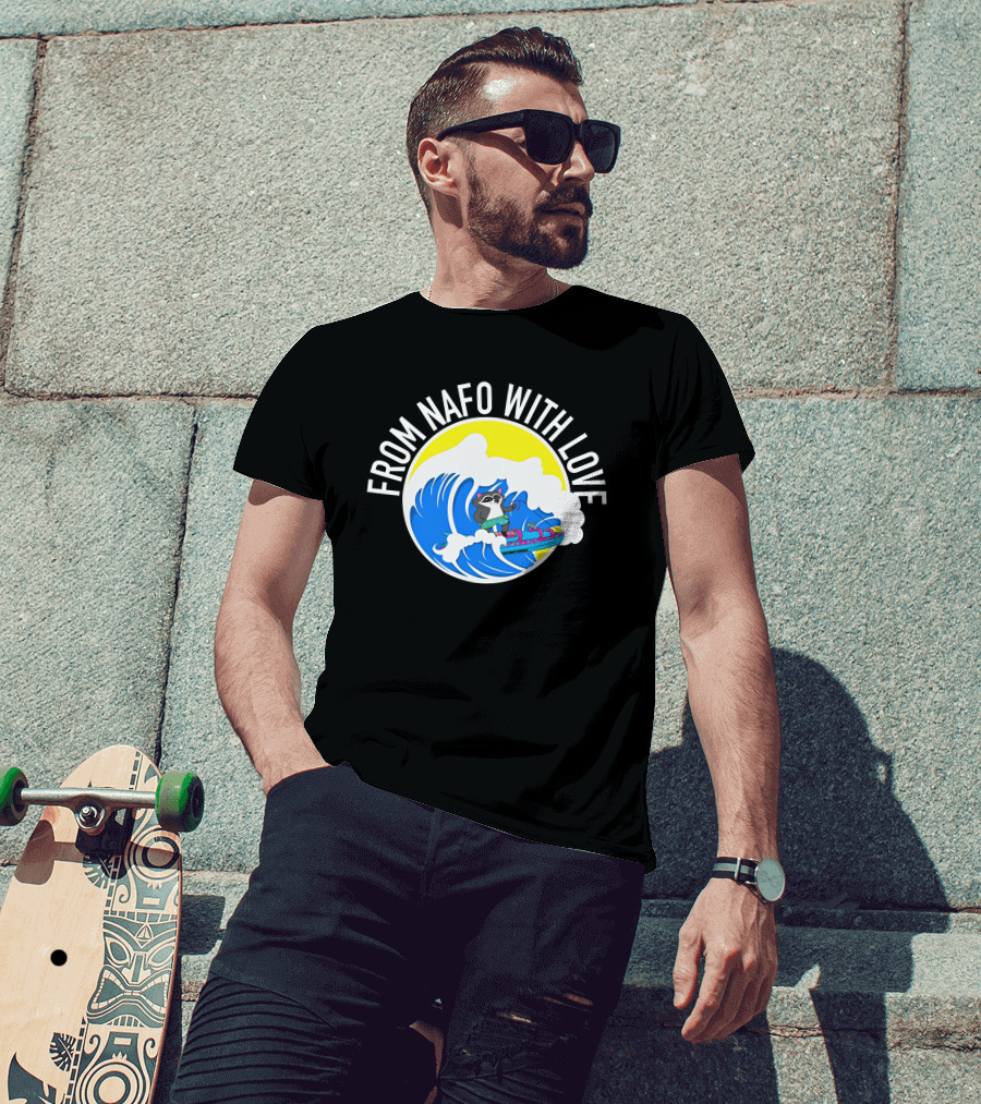 From Nafo With Love Surfing Wave T-Shirt