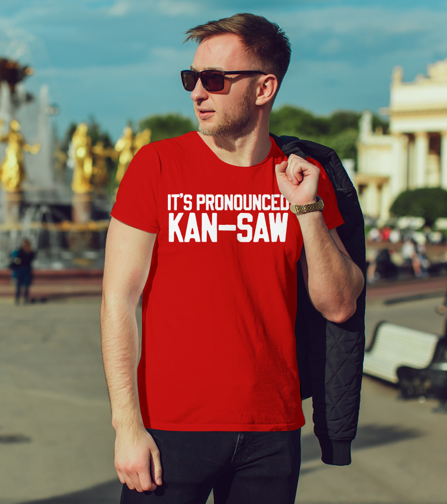 Hogs It's Pronounced Kan Saw Arkansas Razorbacks T-Shirt