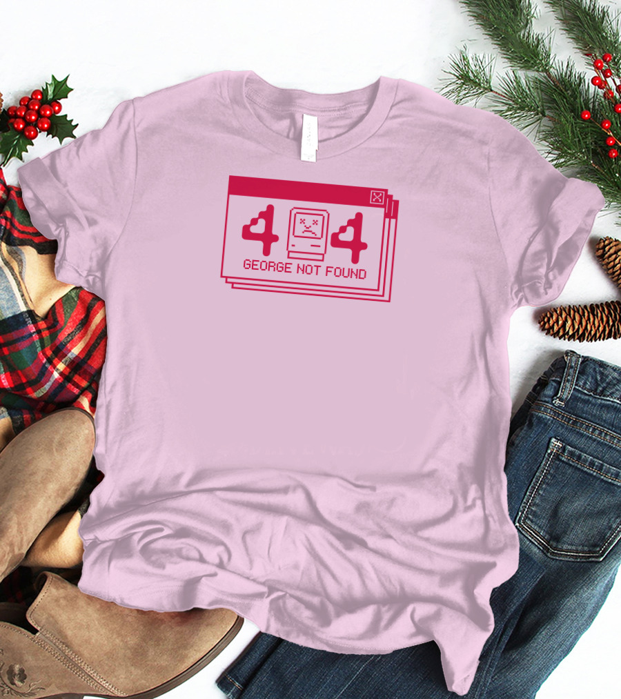 Georgenotfound 404 Error Crying Computer Pink T-Shirt