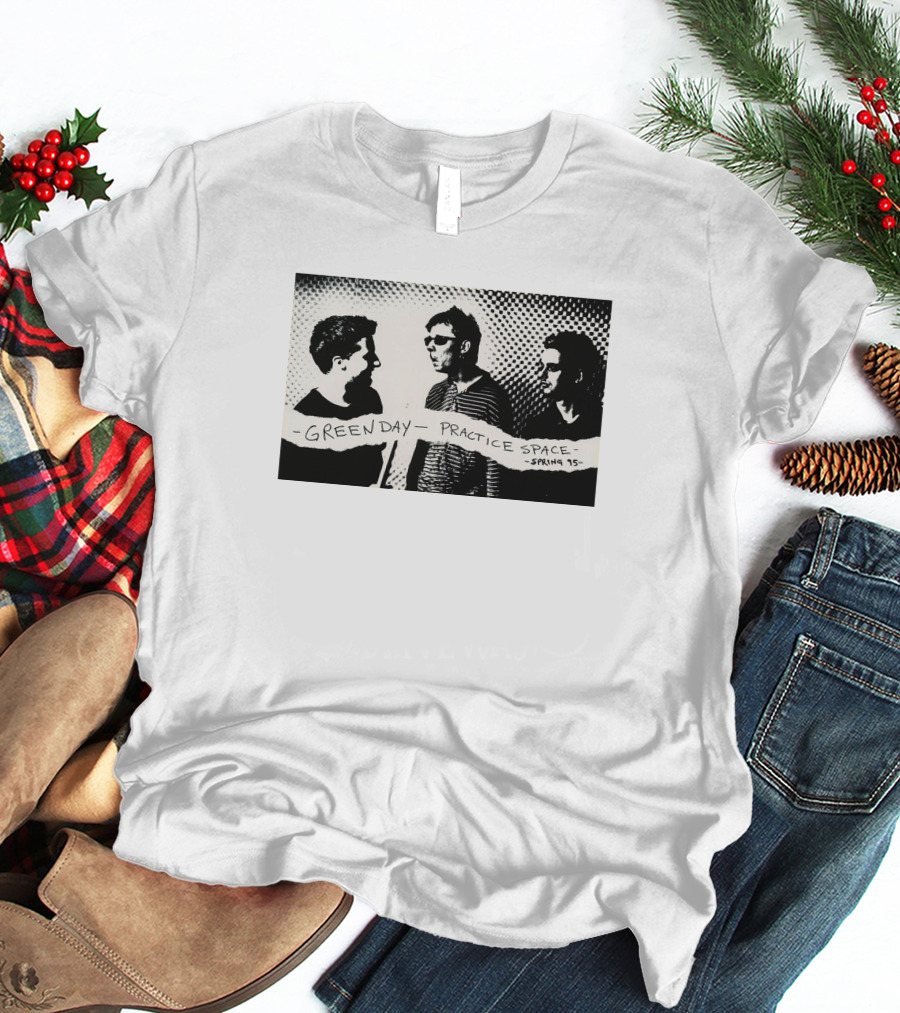 Green Day Practice Space Oakland Spring '95 Livsvinyl T-Shirt