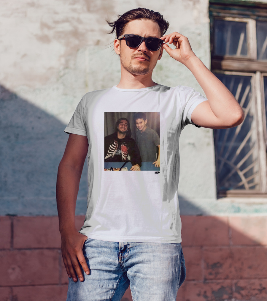 AEW Wrestling Photo Young MJF With CM Punk Retro Moment T-Shirt