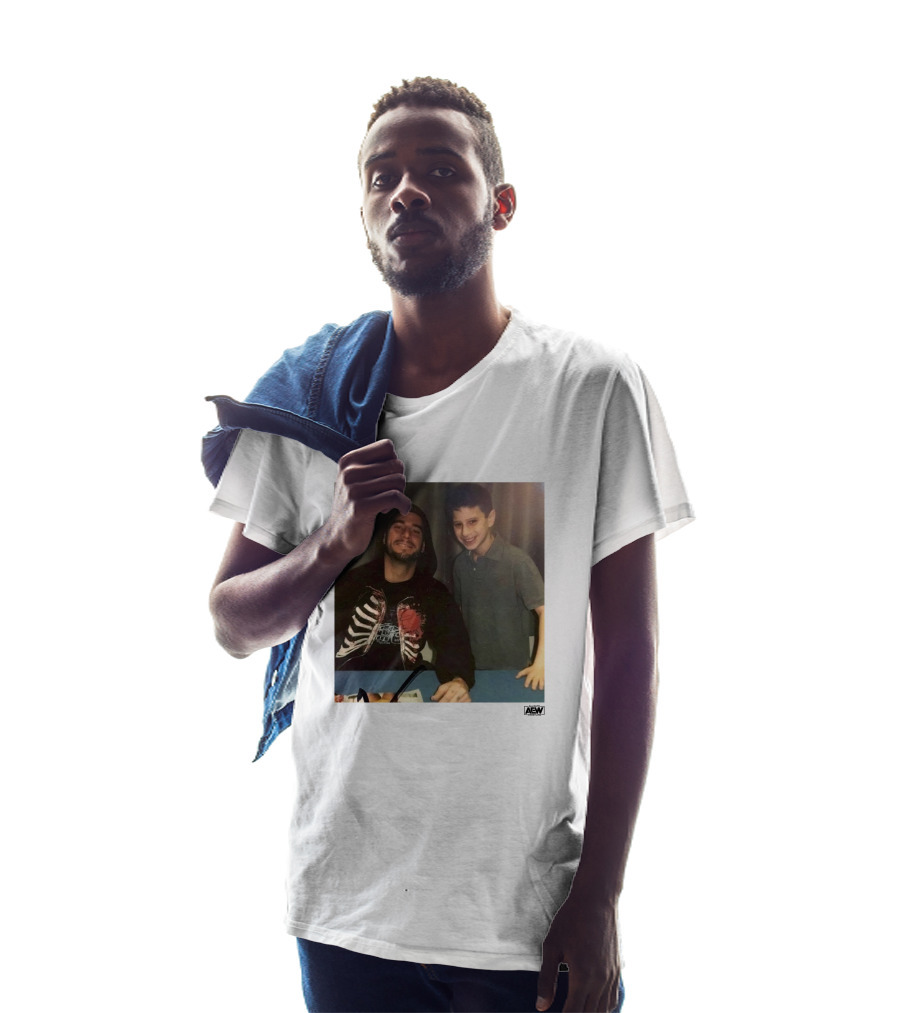 AEW Wrestling Photo Young MJF With CM Punk Retro Moment T-Shirt