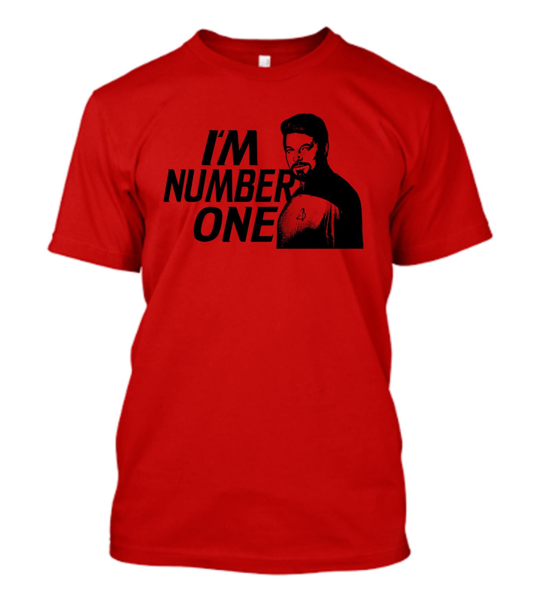 Star Trek I'm Number One Jonathan Frakes Red Crewneck T-Shirt