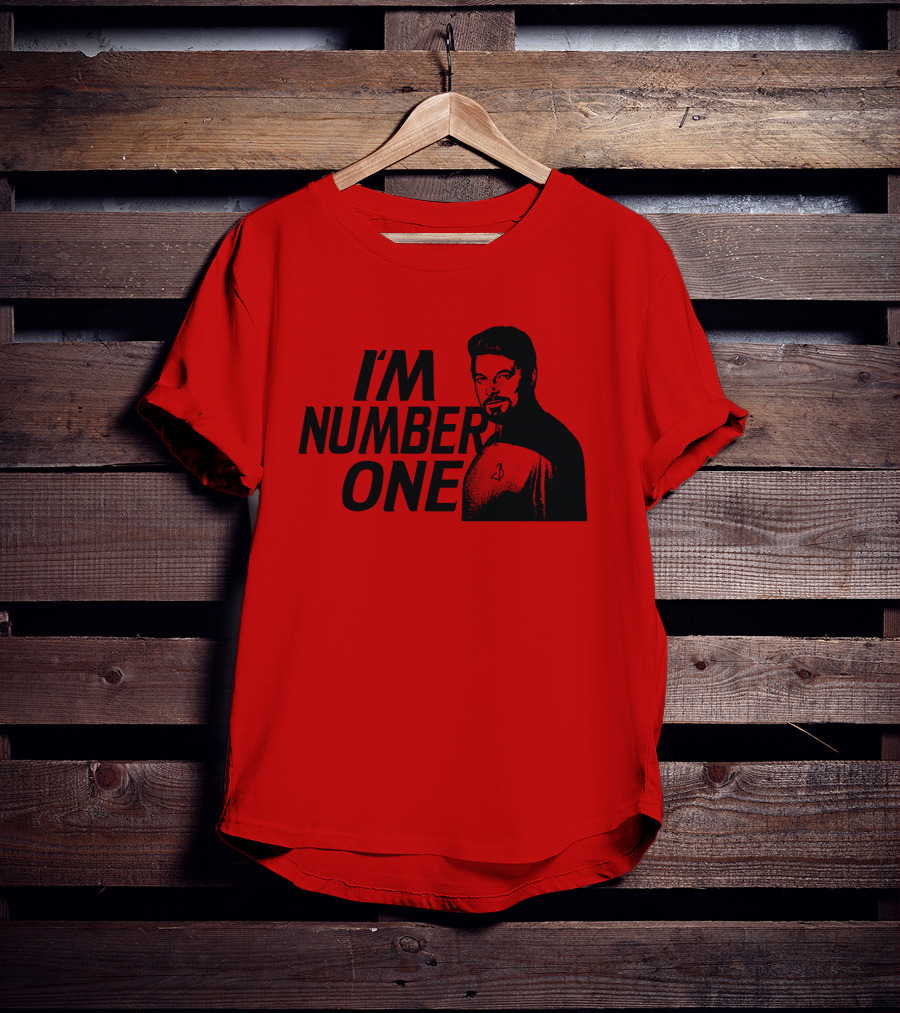 Star Trek I'm Number One Jonathan Frakes Red Crewneck T-Shirt