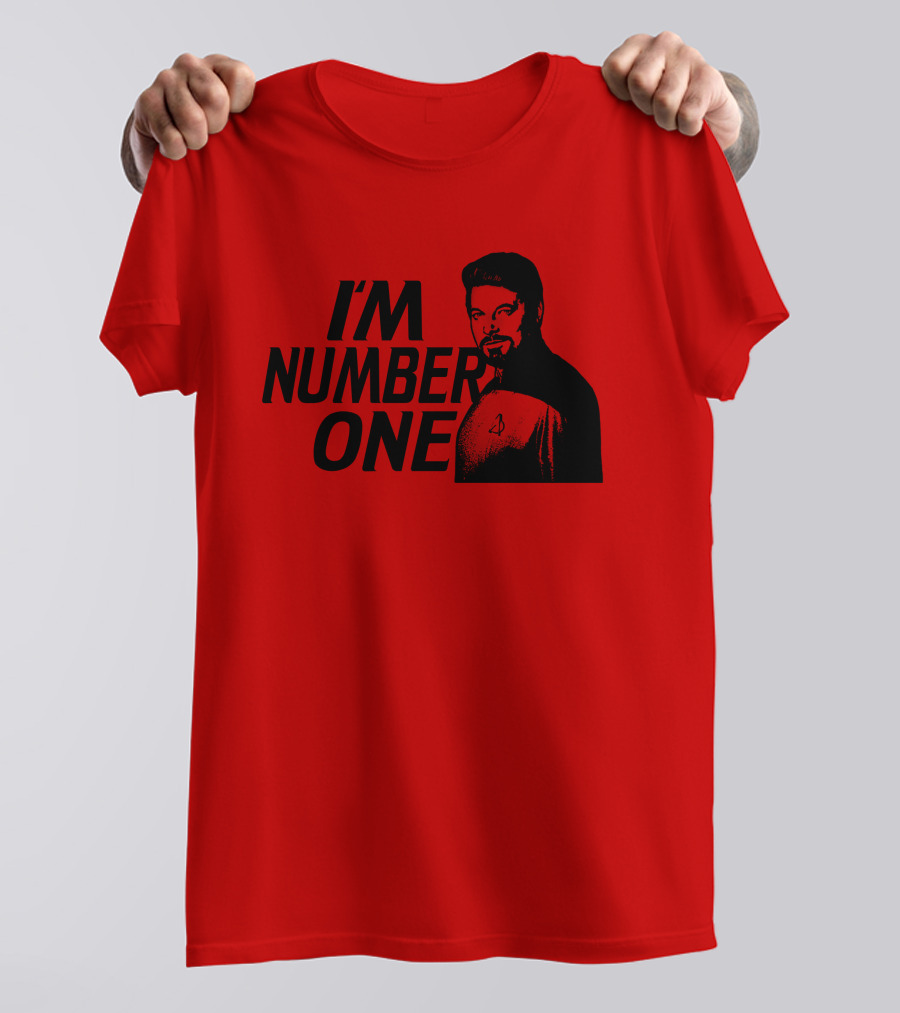 Star Trek I'm Number One Jonathan Frakes Red Crewneck T-Shirt