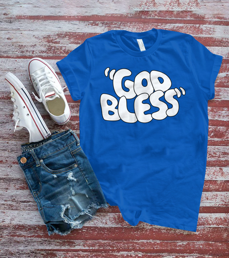 Sal Vulcano God Bless Text Merchandise T-Shirt