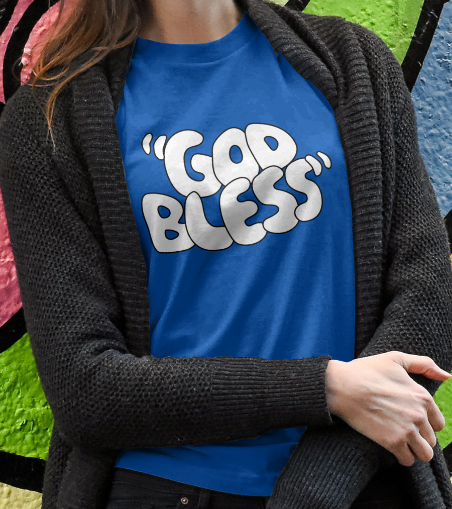 Sal Vulcano God Bless Text Merchandise T-Shirt