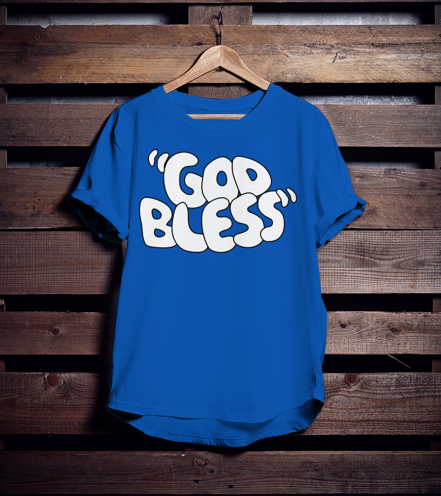 Sal Vulcano God Bless Text Merchandise T-Shirt