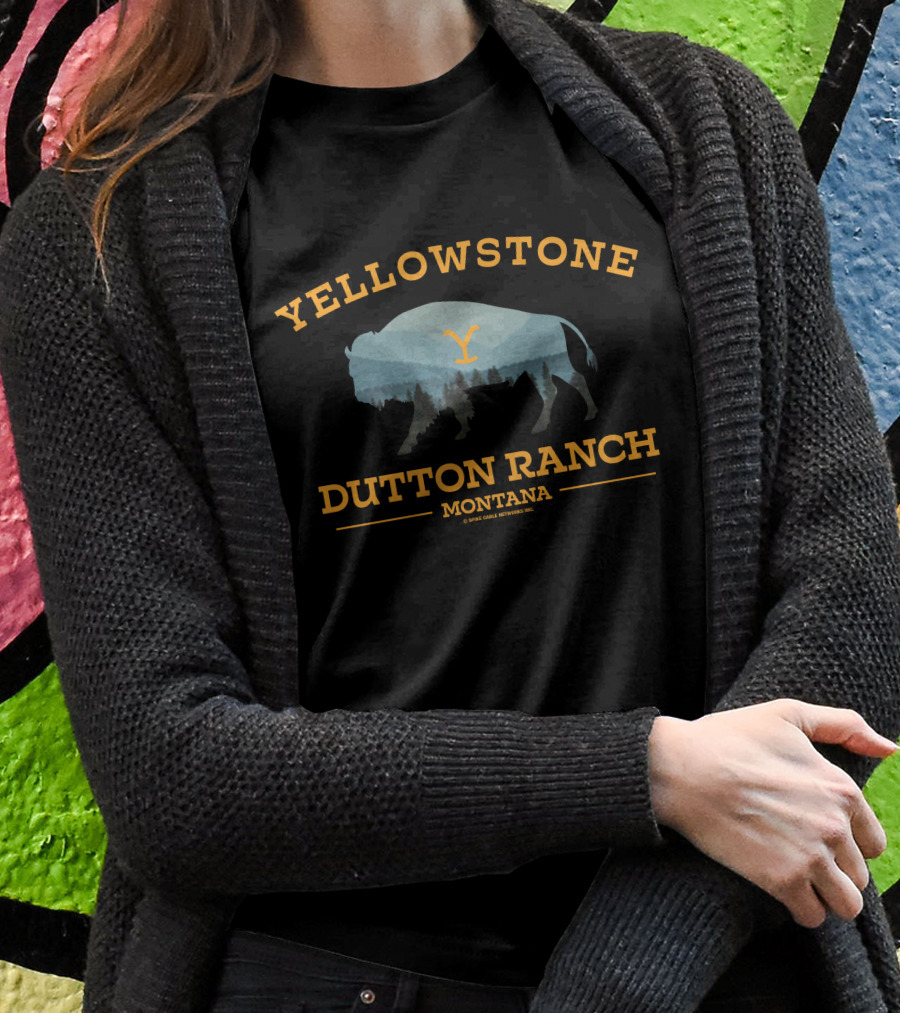 Yellowstone Dutton Ranch Montana Buffalo T-Shirt